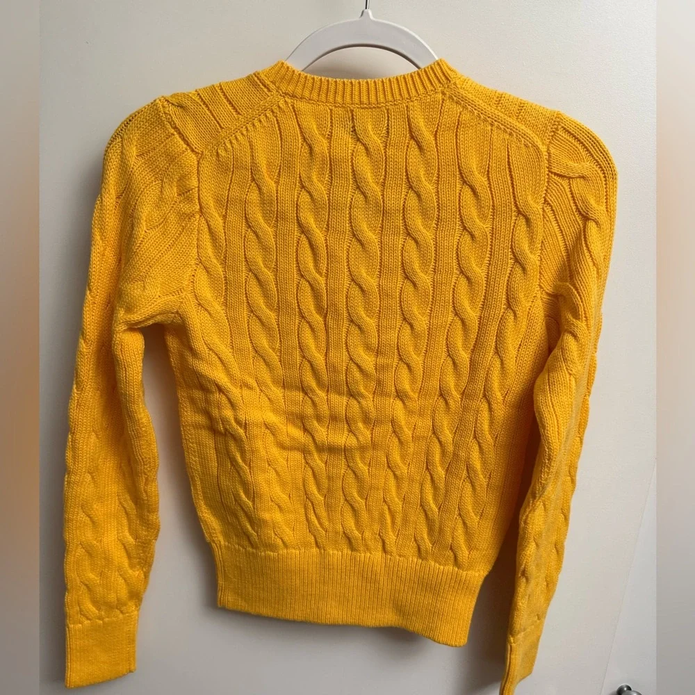 Polo Ralph Lauren Cable-Knit Cotton Crewneck Cardigan - Picture 6 of 8